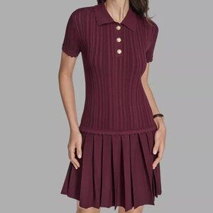BCBG Knit Brugandy Dress Size XS